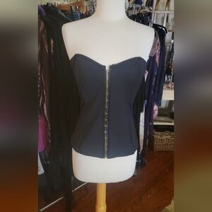 betsey johnson corset swim top